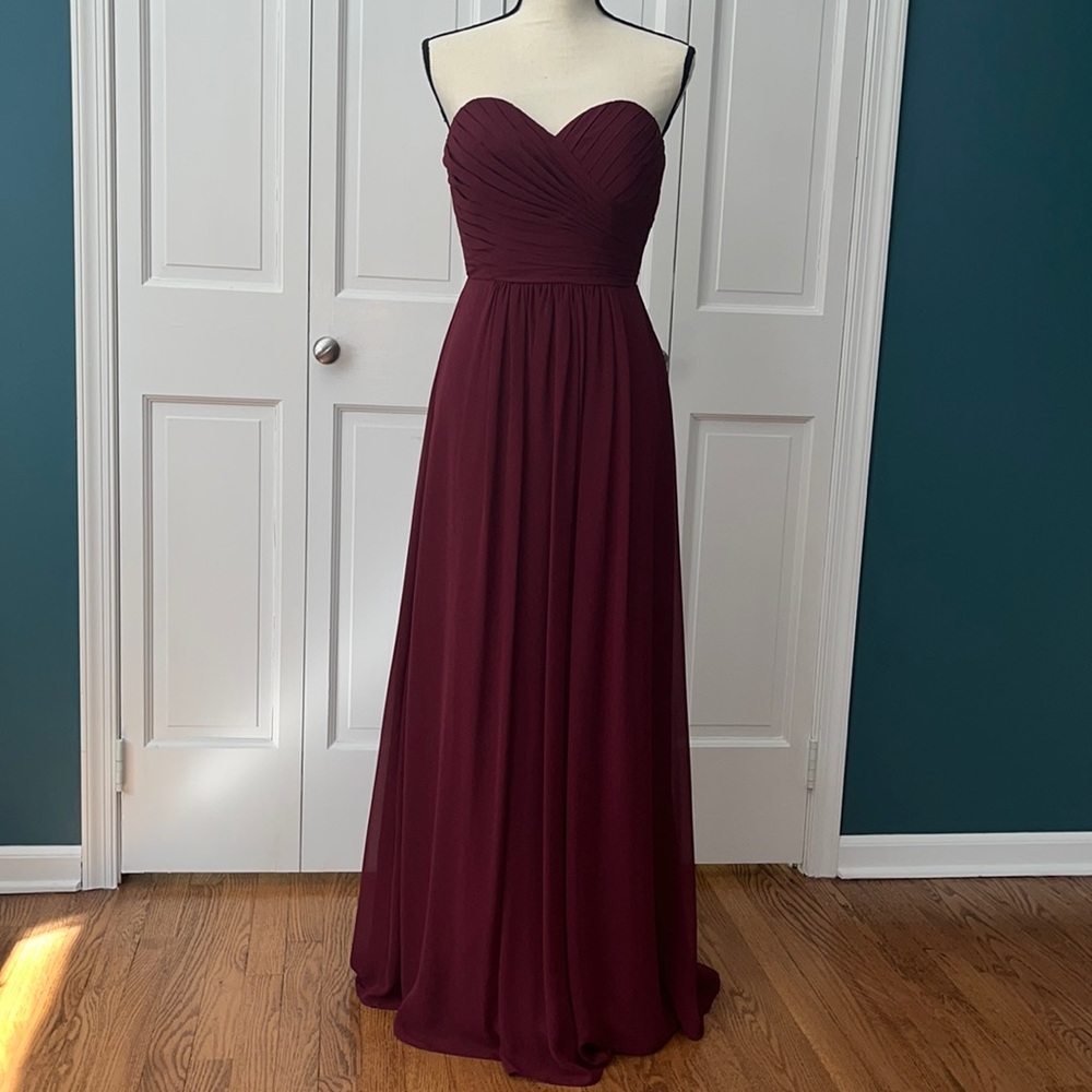 D’Zage custom bridesmaid strapless dress